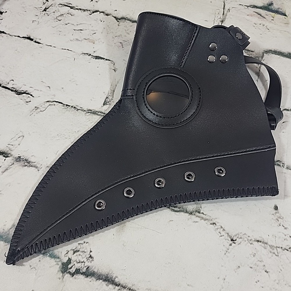 Plague Doctor Bird Mask, Gothic Cosplay Black Retro Steampunk Scary Halloween